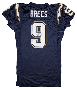 Drew Brees 2003 Game Used, Signed San Diego Chargers Home Jersey PHOTO-MATCHED TO THREE GAMES (Meigray & PSA/DNA)